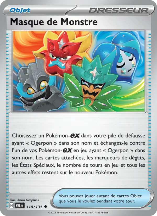 Carte Pokemon 118/131 Masque de Monstre | LorenZone