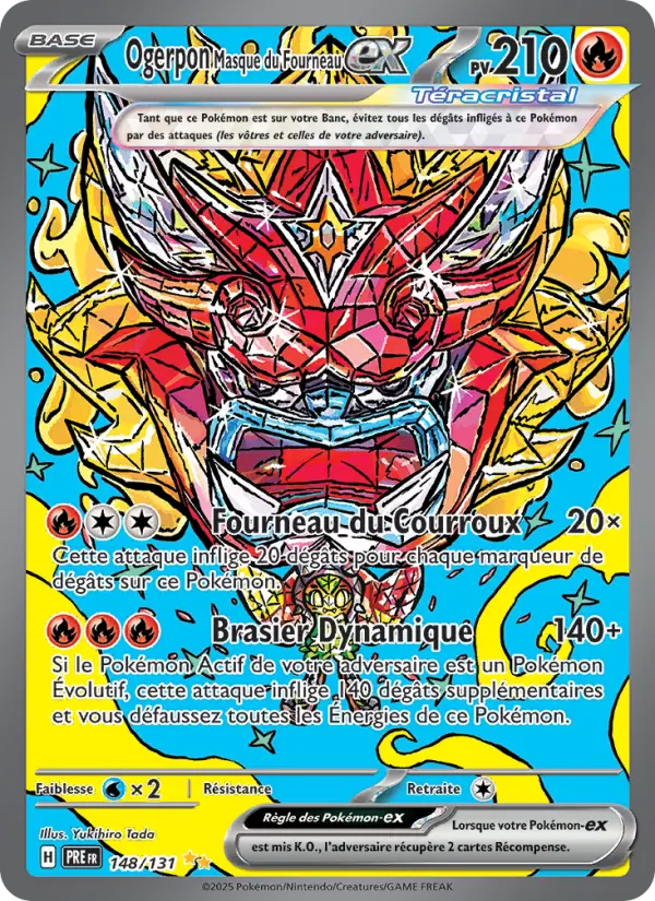 Carte Pokemon 148/131 Ogerpon Masque du Fourneau-ex Illustration Spéciale Rare | LorenZone