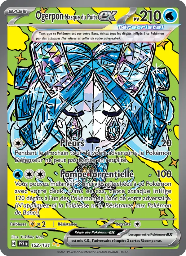 Carte Pokemon 152/131 Ogerpon Masque du Puits-ex Illustration Spéciale Rare | LorenZone