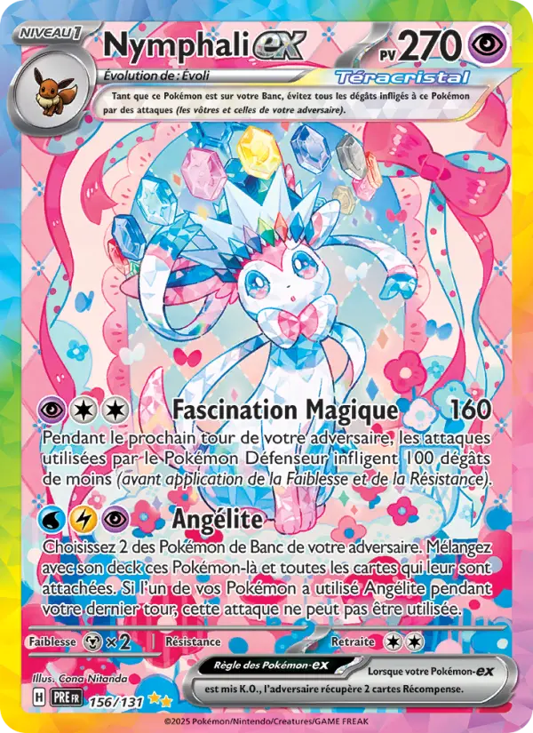 Carte Pokemon 156/131 Nymphali-ex Illustration Spéciale Rare | LorenZone