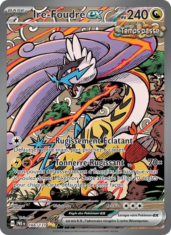 Carte Pokemon 166/131 Ire-Foudre-ex Illustration Spéciale Rare | LorenZone