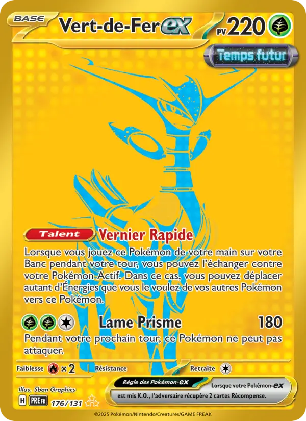 Carte Pokemon 176/131 Vert-de-Fer-ex Hyper Rare | LorenZone