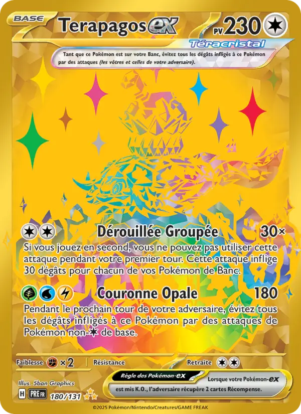 Carte Pokemon 180/131 Terapagos-ex Hyper Rare | LorenZone