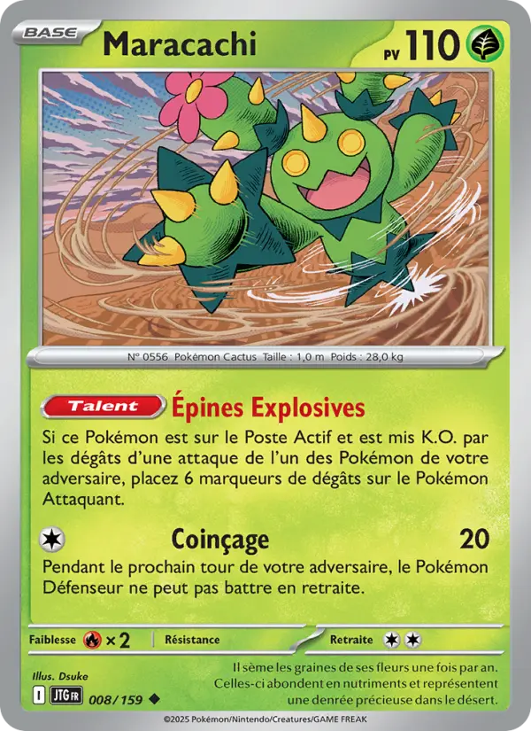 Carte Pokemon 008/159 Maracachi Reverse | LorenZone