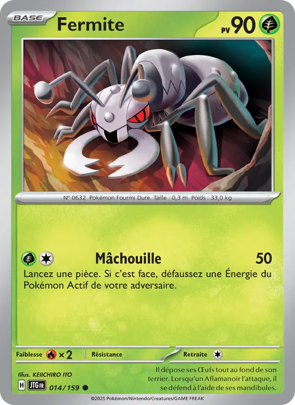 Carte Pokemon 014/159 Fermite Reverse | LorenZone