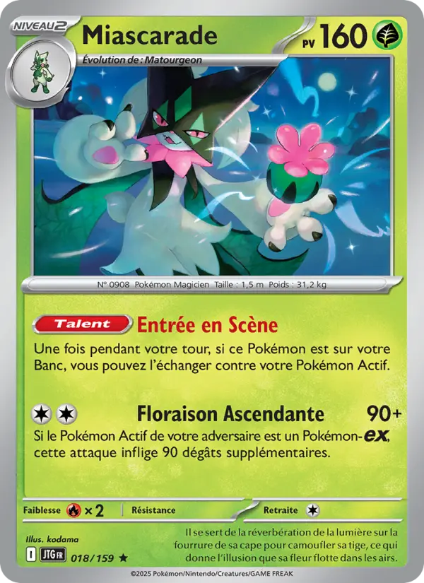 Carte Pokemon 018/159 Miascarade Reverse | LorenZone