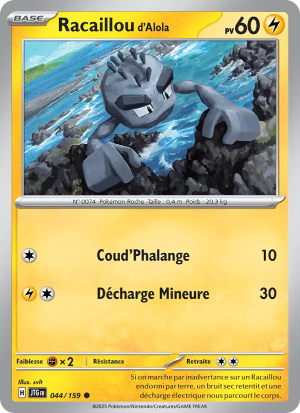 Carte Pokemon 044/159 Racaillou d'Alola Reverse | LorenZone