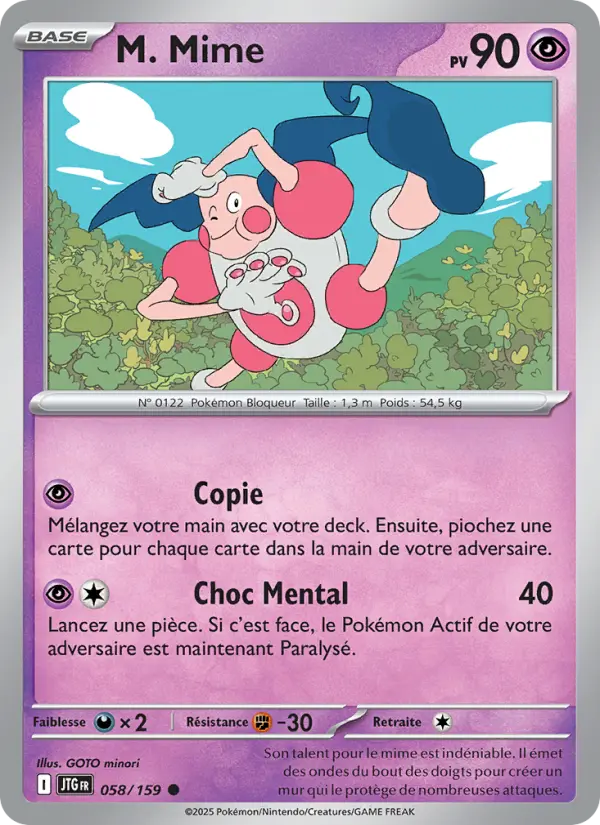 Carte Pokemon 058/159 M. Mime Reverse | LorenZone