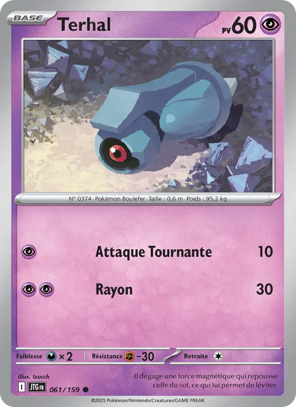 Carte Pokemon 061/159 Terhal Reverse | LorenZone