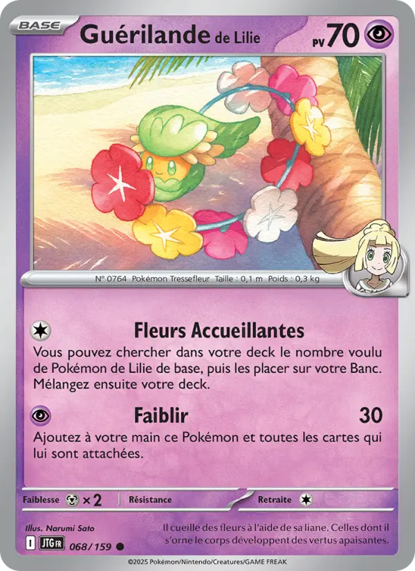Carte Pokemon 068/159 Guérilande de Lilie Reverse | LorenZone