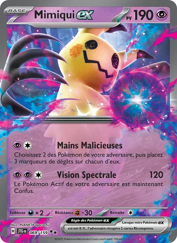 Carte Pokemon 069/159 Mimiqui-ex Holo | LorenZone