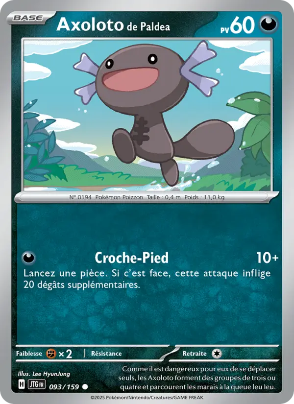 Carte Pokemon 093/159 Axoloto de Paldea Reverse | LorenZone