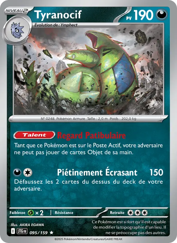 Carte Pokemon 095/159 Tyranocif Reverse | LorenZone