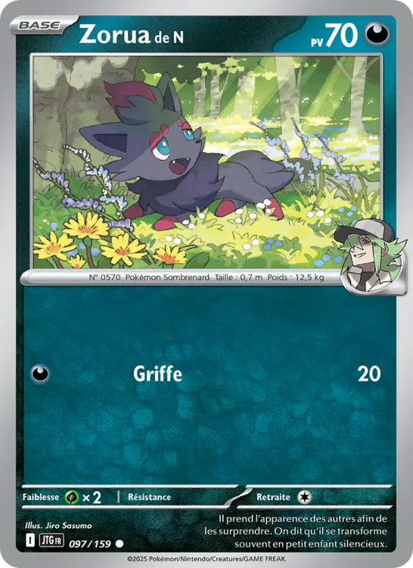 Carte Pokemon 097/159 Zorua de N Reverse | LorenZone