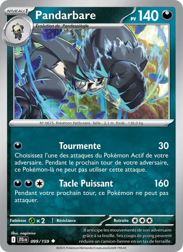Carte Pokemon 099/159 Pandarbare Reverse | LorenZone