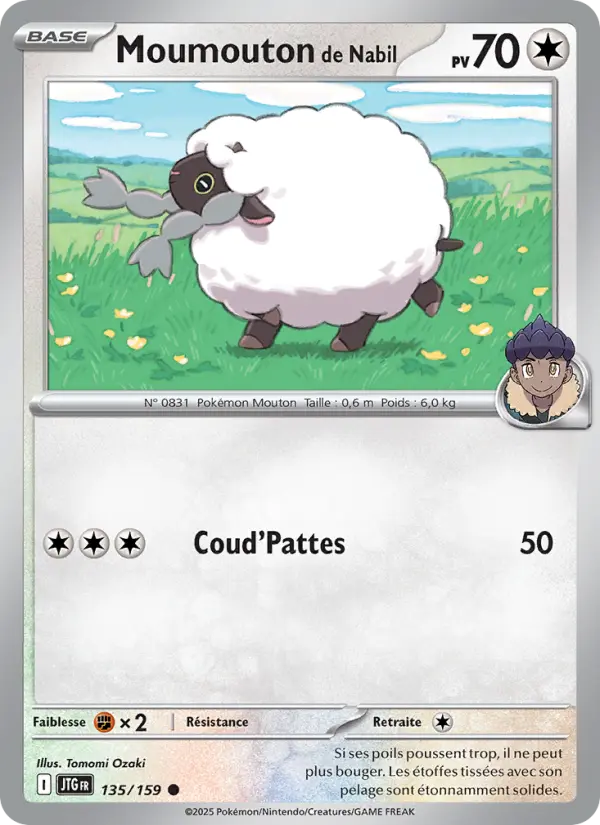 Carte Pokemon 135/159 Moumouton de Nabil Reverse | LorenZone