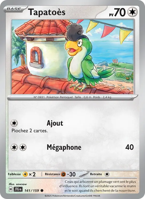 Carte Pokemon 141/159 Tapatoès Reverse | LorenZone