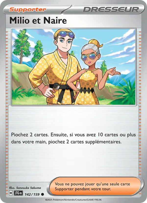 Carte Pokemon 142/159 Milio et Naire Reverse | LorenZone