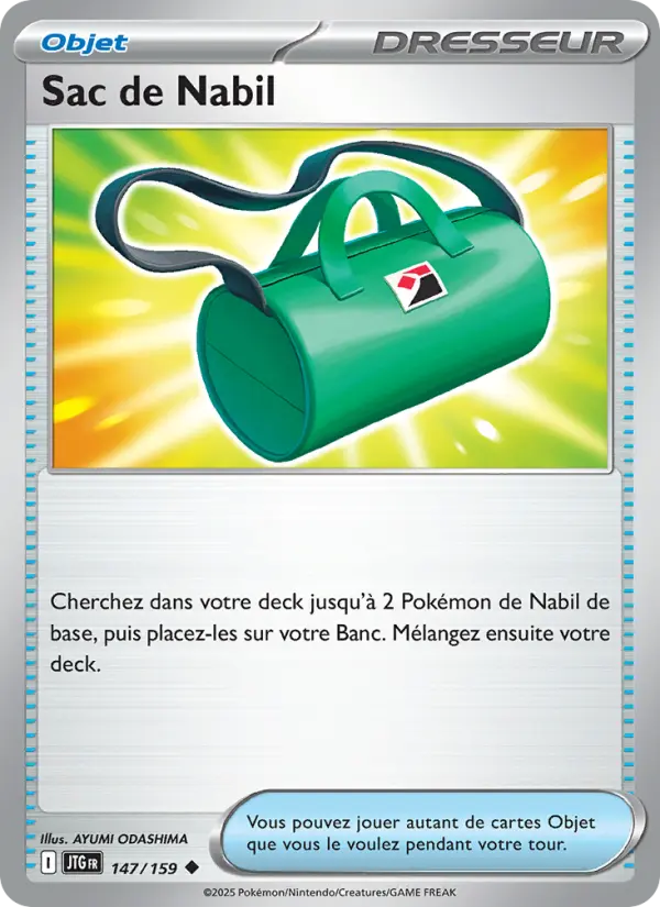 Carte Pokemon 147/159 Sac de Nabil Reverse | LorenZone