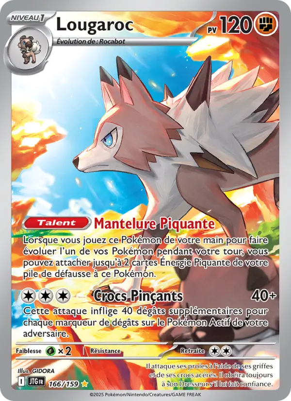 Carte Pokemon 166/159 Lougaroc Illustration Rare | LorenZone