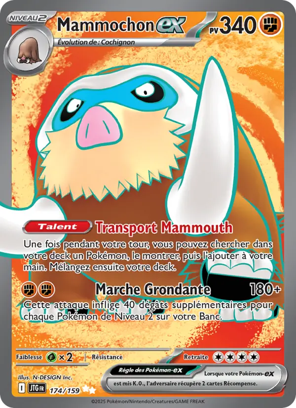 Carte Pokemon 174/159 Mammochon-ex Holo | LorenZone