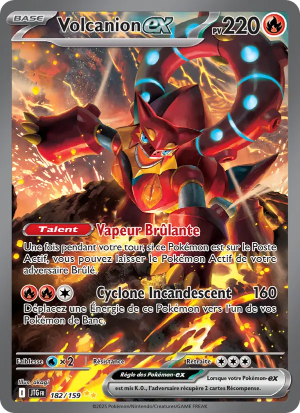 Carte Pokemon 182/159 Volcanion-ex Illustration Spéciale Rare | LorenZone