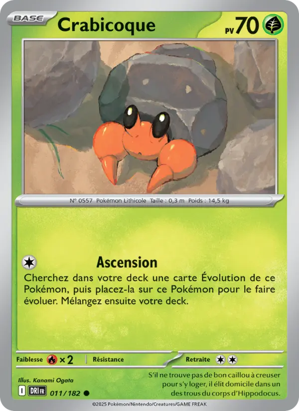 Carte Pokemon 011/182 Crabicoque Reverse | LorenZone