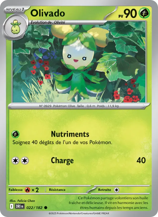 Carte Pokemon 022/182 Olivado Reverse | LorenZone