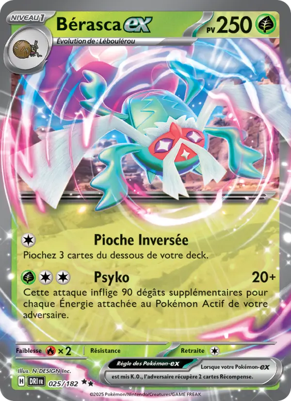 Carte Pokemon 025/182 Bérasca-ex Holo | LorenZone
