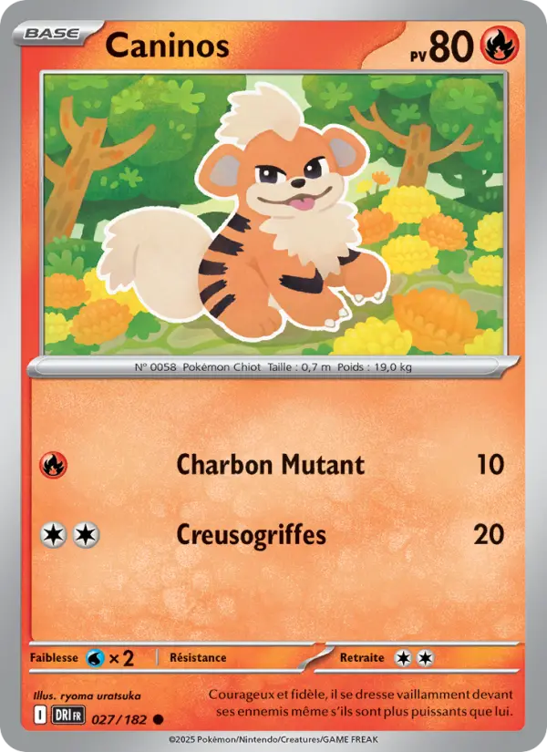 Carte Pokemon 027/182 Caninos Reverse | LorenZone