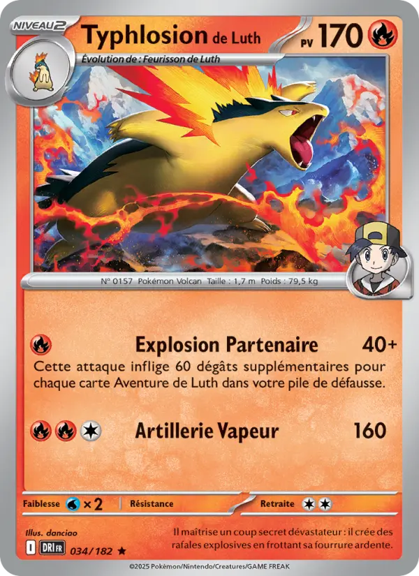 Carte Pokemon 034/182 Typhlosion de Luth Reverse | LorenZone