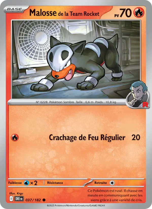 Carte Pokemon 037/182 Malosse de la Team Rocket Reverse | LorenZone