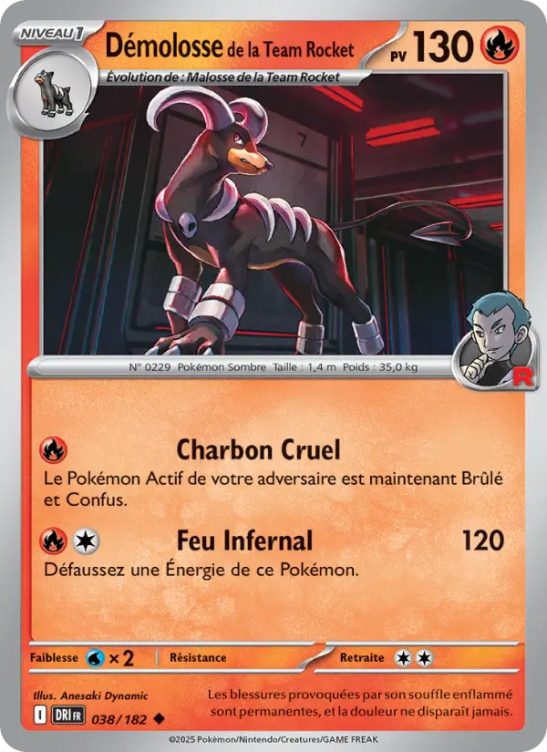 Carte Pokemon 038/182 Démolosse de la Team Rocket Reverse | LorenZone