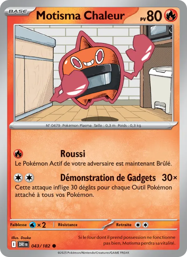 Carte Pokemon 043/182 Motisma Chaleur Reverse | LorenZone