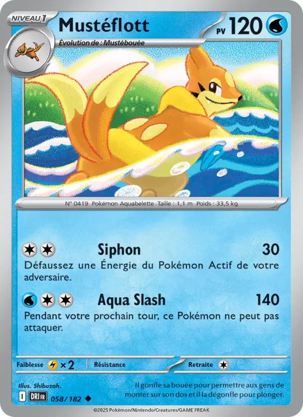 Carte Pokemon 058/182 Mustéflott Reverse | LorenZone