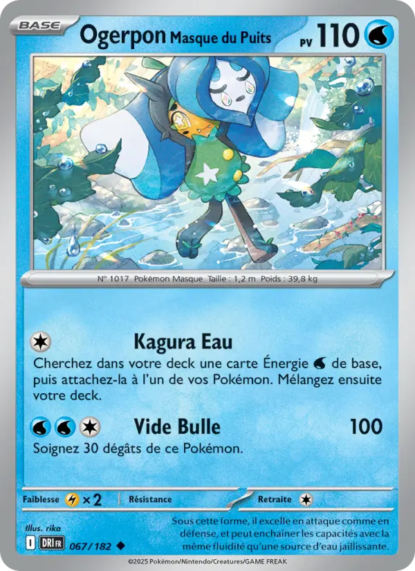 Carte Pokemon 067/182 Ogerpon Masque du Puits Reverse | LorenZone