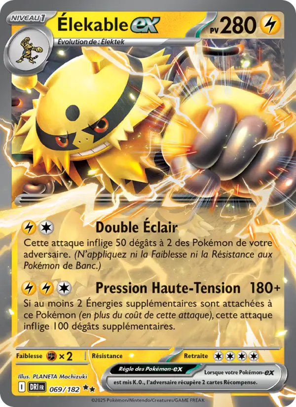 Carte Pokemon 069/182 Élekable-ex Holo | LorenZone