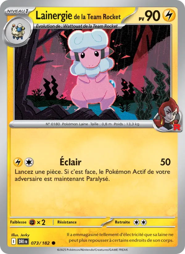 Carte Pokemon 073/182 Lainergie de la Team Rocket Reverse | LorenZone