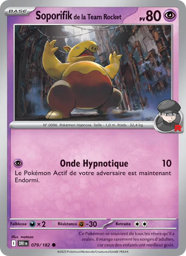 Carte Pokemon 079/182 Soporifik de la Team Rocket Reverse | LorenZone