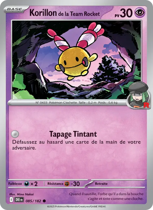 Carte Pokemon 085/182 Korillon de la Team Rocket Reverse | LorenZone