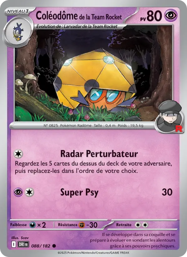 Carte Pokemon 088/182 Coléodôme de la Team Rocket Reverse | LorenZone