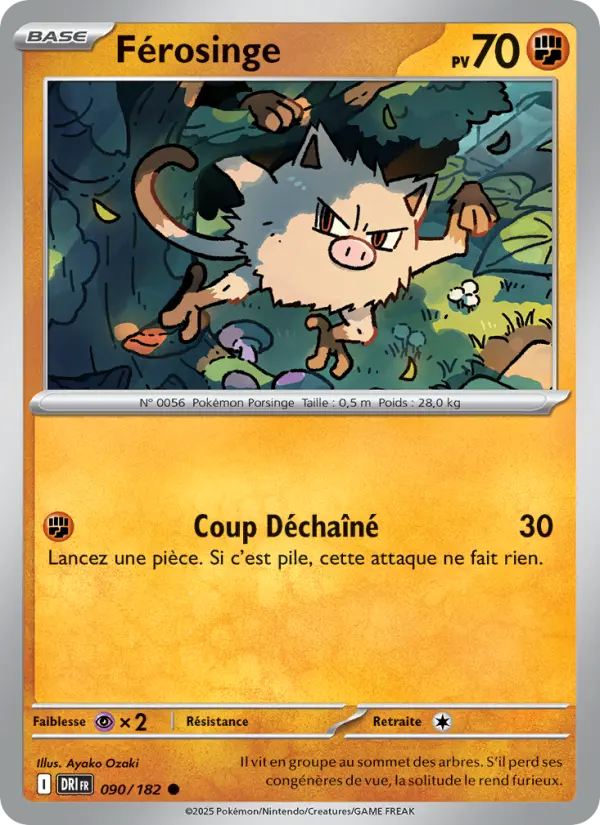 Carte Pokemon 090/182 Férosinge Reverse | LorenZone
