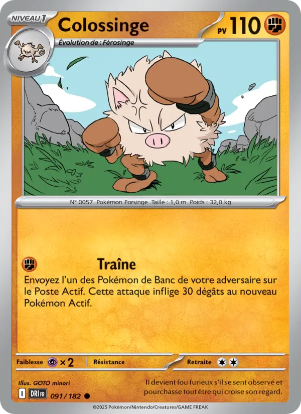 Carte Pokemon 091/182 Colossinge Reverse | LorenZone