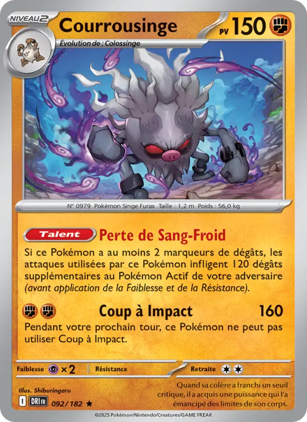 Carte Pokemon 092/182 Courrousinge Reverse | LorenZone