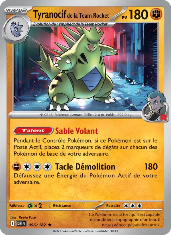 Carte Pokemon 096/182 Tyranocif de la Team Rocket Reverse | LorenZone