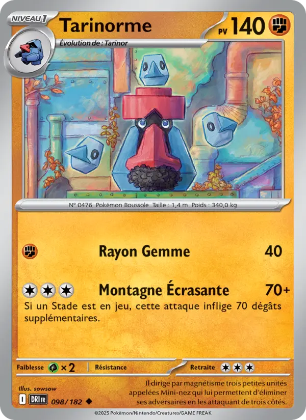 Carte Pokemon 098/182 Tarinorme Reverse | LorenZone