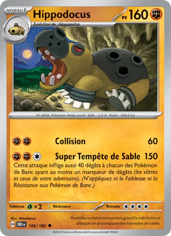 Carte Pokemon 106/182 Hippodocus Reverse | LorenZone