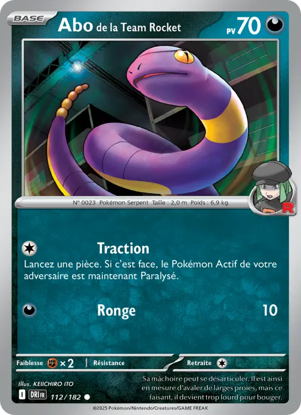 Carte Pokemon 112/182 Abo de la Team Rocket Reverse | LorenZone