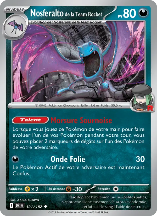 Carte Pokemon 121/182 Nosferalto de la Team Rocket Reverse | LorenZone