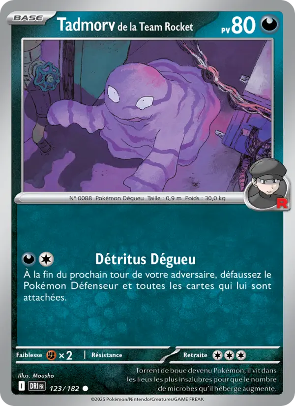 Carte Pokemon 123/182 Tadmorv de la Team Rocket Reverse | LorenZone